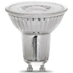 Feit BPMR16GU10500950CA 6 watt MR16 LED Reflector Lamp, Bi-Pin (GU10) base, 40° beam angle, 5000K, 450 lumens, 25,000hr life, 120 volt, Dimming