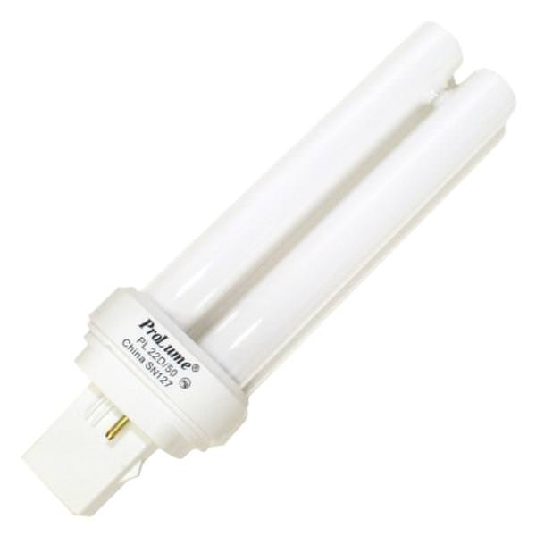 Halco 109864 PL22D/50 (CF22DD/850) 22 watt Double-Tube Compact Fluorescent Lamp, Offset 2-Pin (GX32d-2) base, 5000K, 1200 lumens, 10,000hr life, 120 volt, Non-dimmable