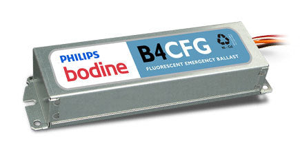 Bodine B4CFG  1250 Lumens Emergency Ballast , operates (1) 13-42W Twin, Quad, or Triple-Tube Lamp, 22-40W T5 Circline, 18-39W Long CFL (Biax). Not for sale in California: Not Title 20 Compliant. *Discontinued*