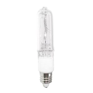 Plusrite 3455 JD75/CL/E11/120V Clear 75 watt JD Halogen Lamp, Mini Candelabra (E11) base, 1100 lumens, 2,000hr life, 120 volt