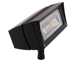 Rab FFLED18Y 18 watt LED Floodlight Fixture, 8-5/8" 5-1/8" x 7" tall, 3000K, 2042 lumens, 100,000hr life, 120-277 volt, Bronze Finish