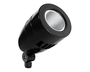 Rab HSLED13B 13 watt LED Bullet Spotlight Fixture, 5-1/2" x 9-1/4" tall, 5100K, 1373 lumens, 100,000hr life, 120-277 volt, Black Finish