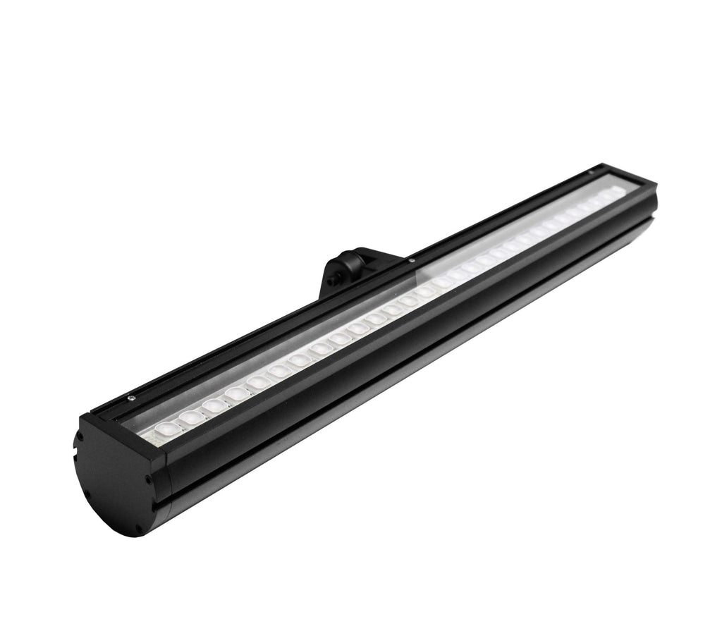 Orgatech 1400S-4-LS-27-U-ND-45-SW-BZ-G 14 watt LED 4' Linear Wallwash Light Fixture, 2700K, 1092 lumens, 50,000hr life, 93 CRI, 120-277 Volt, Non-Dimmable, Glare Shield, Bronze Finish