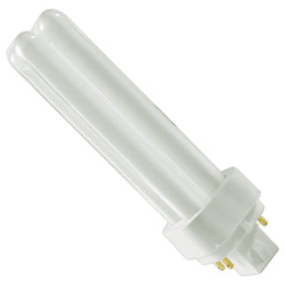 Eiko 49241 QT13/27-4P 13 watt Double-Tube Compact Fluorescent Lamp, 4-Pin (G24q-1) base, 2700K, 900 lumens, 10,000hr life