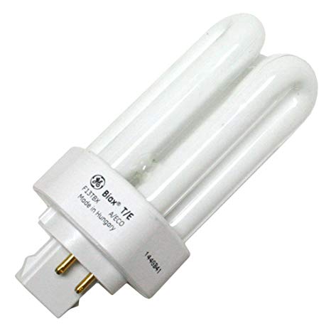 GE 34391 F13TBX/827/4P 13 watt Triple-Tube Compact Fluorescent Lamp, 4-Pin (GX24q-1) base, 2700K, 900 lumens, 12,000hr life