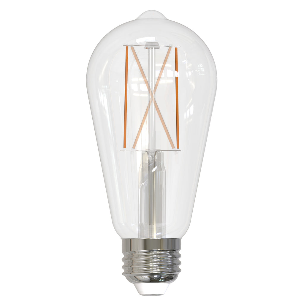 Bulbrite 776769 LED8ST18/30K/FIL/3/JA8 8.5W LED ST18 60W Replacement Filament Vintage Lamp, 3000K, 850 lumens, 15,000hr life, 120 volt, Clear Glass, Dimmable