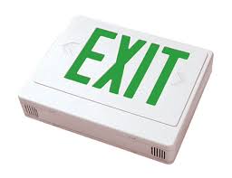 Westgate XT-WP-1GG-EM Low Profile LED Exit Sign, Universal Mounting, Polycarbonate lens and housing, Battery Backup, 120/277 volt, Gray Finish