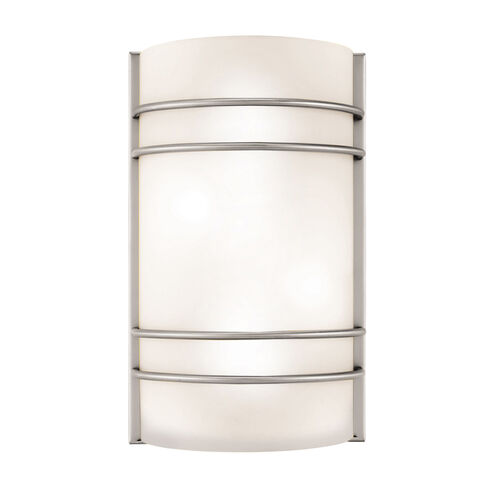 Access 20416LEDD-BS/OPL 16 watt LED Artemis Series Wall Sconce, 12.25" Height x 7.5" Width, 3000K, 1650 lumens, 90CRI, 50,000hr life, 120 Volt, ELV Dimming, Opal Glass, Brushed Steel Finish