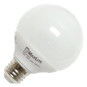 Maxlite 31527 SKM14EGWW 14 watt G25 Self-Ballasted Compact Fluorescent Globe Lamp, Medium (E26) base, 2700K, 800 lumens, 10,000hr life, 120 volt, Non-dimmable. Not for sale in California: Not Title 20 Compliant. *Discontinued*