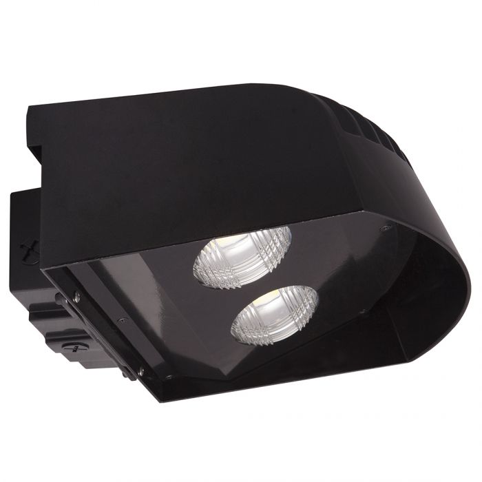 E-Conolight E-WFC18A-F40Z 157 watt LED Wallpack Fixture to replace 320W PSMH/400W MH, 12-1/2" x 13-1/2" x 5-1/2" tall, 15' - 25' mounting height, 4000K, 18000 lumens, 75,000hr life, 120-277 volt, Non-dimmable, Black Finish. *Discontinued*