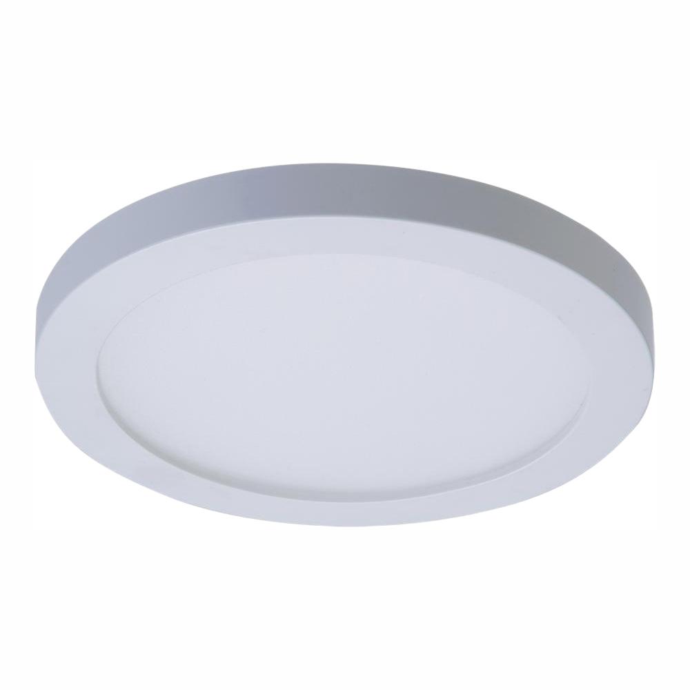 Halo SMD4R-6-940-WH 4" Round 9.5 watt LED Surface Mount Downlight, Spring Clip Surface Mount, 4000K, 760 lumens, 120 volt, Dimming, White Finish