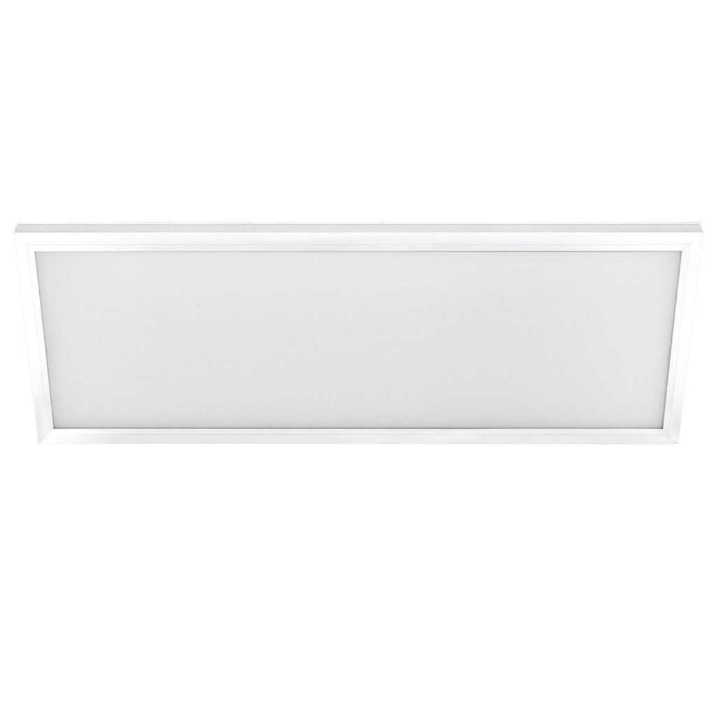 Feit FP1X4/4WY/WH 50 watt LED Edge Lit Flat Panel Ceiling Fixture, Flush Mount, 48" length, White Polycarbonate Lens, Toggle 3000K/4000K/5000K, 4000 lumens, 50,000hr life, 120 volt, Dimming, White Finish