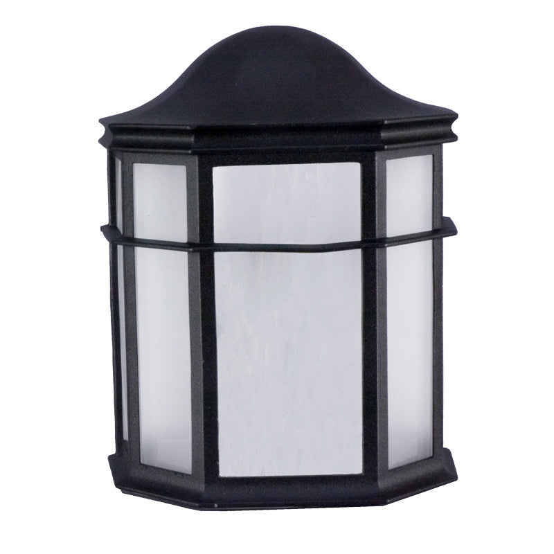 Sunpark 3-4082D-4000K 15 watt LED Die Cast Aluminum Housing Wall Lantern Fixture, 4000K, 680 lumens, 120 volt, Dimming, Black Finish