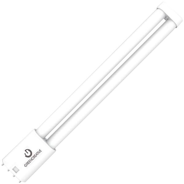 Green Creative 34862 10PLL/840/GL/BYP 10 watt PLL LED Retrofit Tube Lamp, 4-Pin (2G11) Base, 4000K, 1250 lumens, 50,000hr life, 120-277 Volt, Ballast Bypass