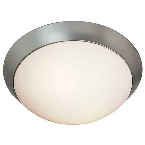 Access Lighting 20624GU-WH/OPL 2-Light Round Ceiling Fixture, 11in. diameter, Opal Glass Lens, w/out 13W Bi-Pin (GU24) lamps, 2700K, 1800 lumens, 120 volt, White Finish. *Discontinued*