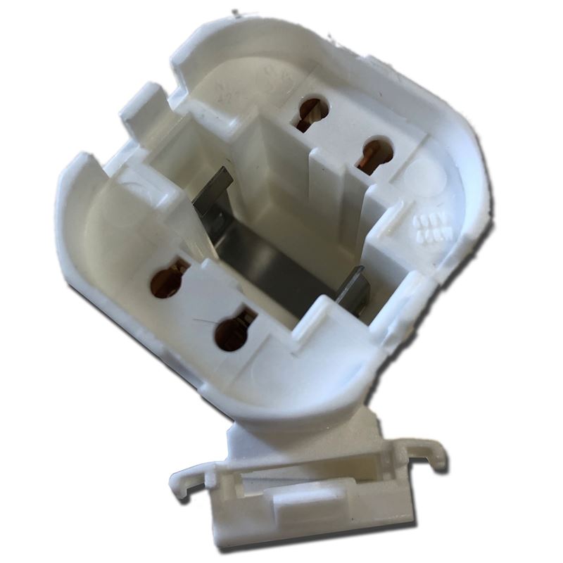 H&M LH1107 4-Pin CFL Socket w/ 45 Degree Ange mount, 26w, 32, 42w, 600v 600w, cULus *Discontinued*