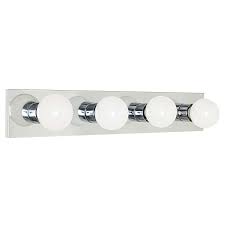 Sunset F2253-15 4-Light Vanity Fixture, 4-1/2" x 24", w/out 60W A19 Medium (E26) lamps, 120 volt, Polished Chrome Finish