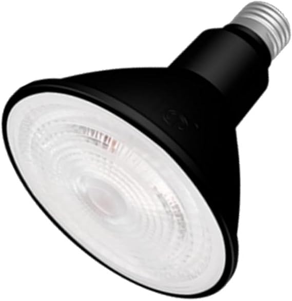 Green Creative 37207 15.5PAR38DIM/930FL40/B/SL, 15.5W, Refine PAR with Swappable Lens, Medium (E26) Base, 3000K, 1370 lumens, 40° Beam Angle, 50,000hr life, 120 Volt, Dimming, Black Finish