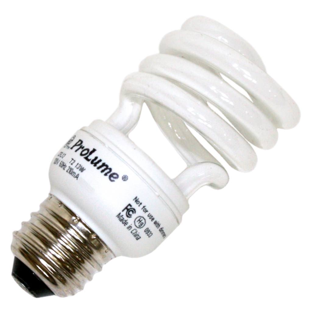 Halco 45049 CFL13/27/T2 13 watt Self-Ballasted Spiral Compact Fluorescent Lamp, Medium (E26) base, 2700K, 750 lumens, 8,000hr life, 120 volt, Non-dimmable. *Discontinued*