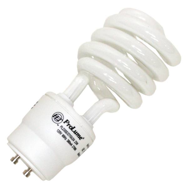 Halco 46518 CFL23/27/GU24 23 watt Self-Ballasted Spiral Compact Fluorescent Lamp, Bi-Pin (GU24) base, 2700K, 1600 lumens, 10,000hr life, 120 volt, Non-dimmable. Not for sale in California: Not Title 20 Compliant. *Discontinued*