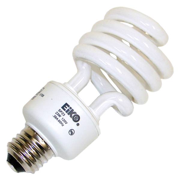 Eiko 49326 SP23/41K 23 watt Self-Ballasted Spiral Compact Fluorescent Lamp, Medium (E26) base, 4100K, 1600 lumens, 10,000hr life, 120 volt, Non-dimmable. *Discontinued*