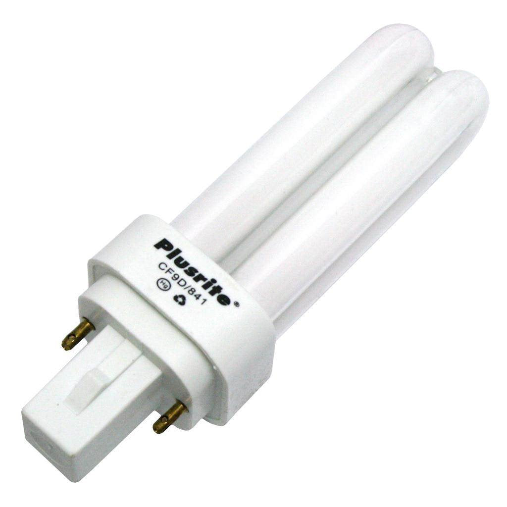 Plusrite 4017 PL9W/2U/2P/841 9 watt Double-Tube Compact Fluorescent Lamp, 2-Pin (G23-2) base, 4100K, 525 lumens, 10,000hr life. *Discontinued*