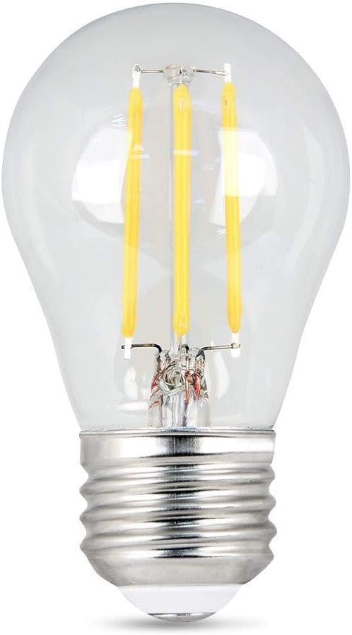 Feit BPA1560950CAFIL/2/RP Clear 8 watt A15 LED Filament Appliance Lamp, Medium (E26) base, 5000K, 750 lumens, 15,000hr life, 120 volt, Dimming, CEC Compliant.  Price for each lamp, sold in 2 packs.