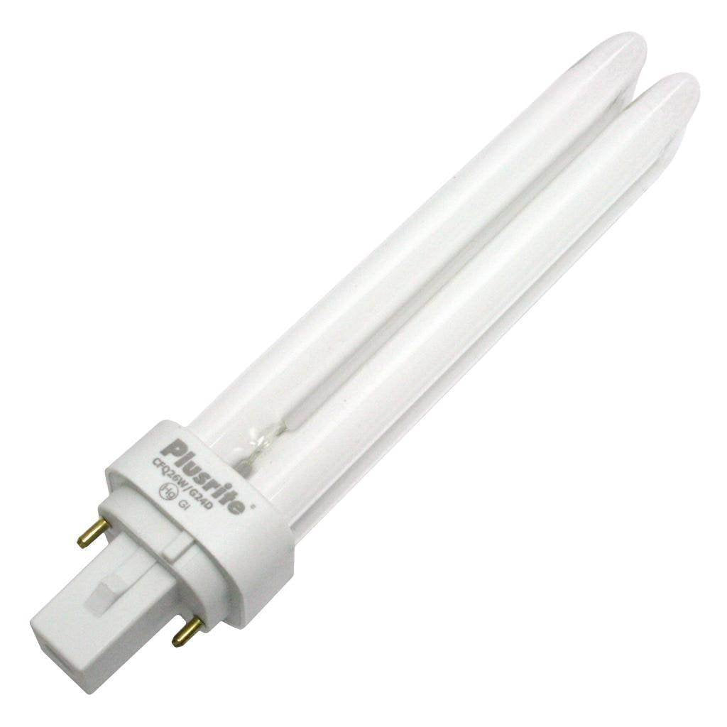 Plusrite 4025 PL26W/2U/2P/835 26 watt Double-Tube Compact Fluorescent Lamp, Offset 2-Pin (G24d-3) base, 3500K, 1800 lumens, 10,000hr life