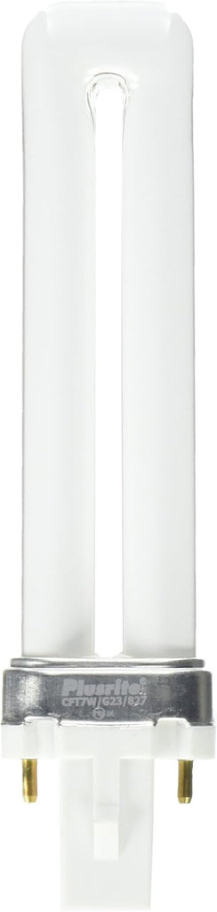 Plusrite 4003 PL7W/1U/2P/27K 7 watt Single-Tube Compact Fluorescent Lamp, 2-Pin (G23) base, 2700K, 400 lumens, 10,000hr life