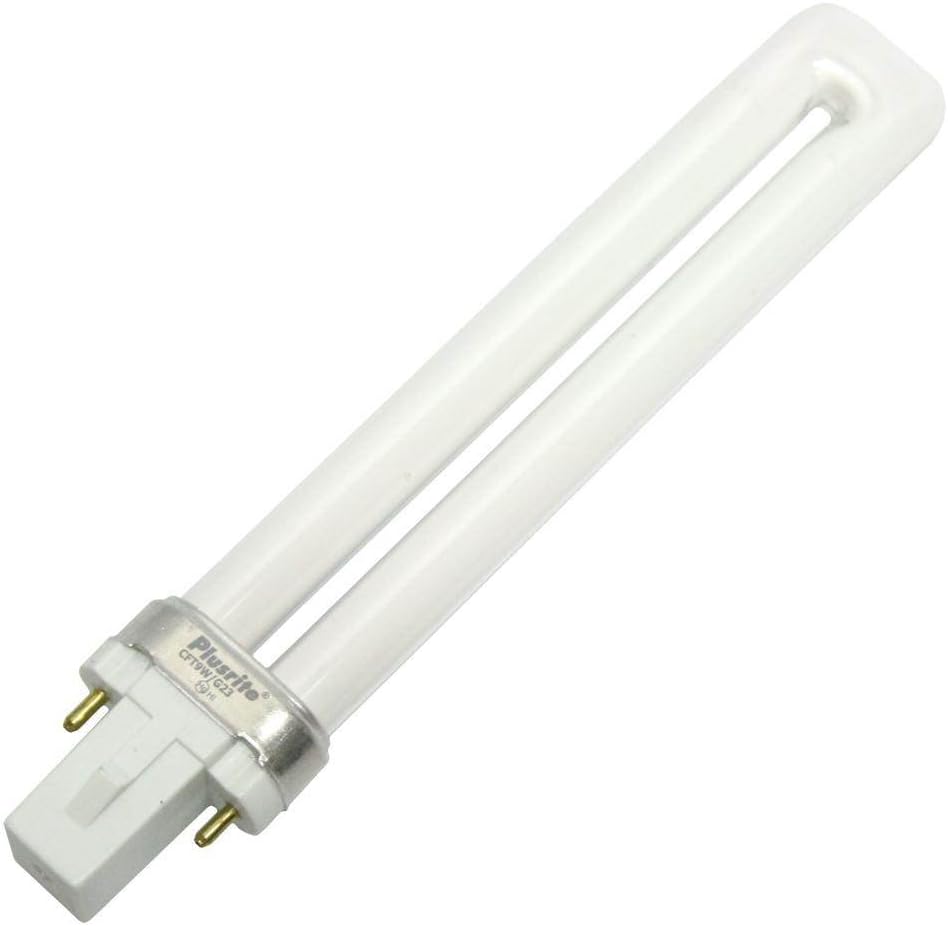 Plusrite 4007 PL9W/1U/2P/835 9 watt Single-Tube Compact Fluorescent Lamp, 2-Pin (G23) base, 3500K, 600 lumens, 10,000hr life