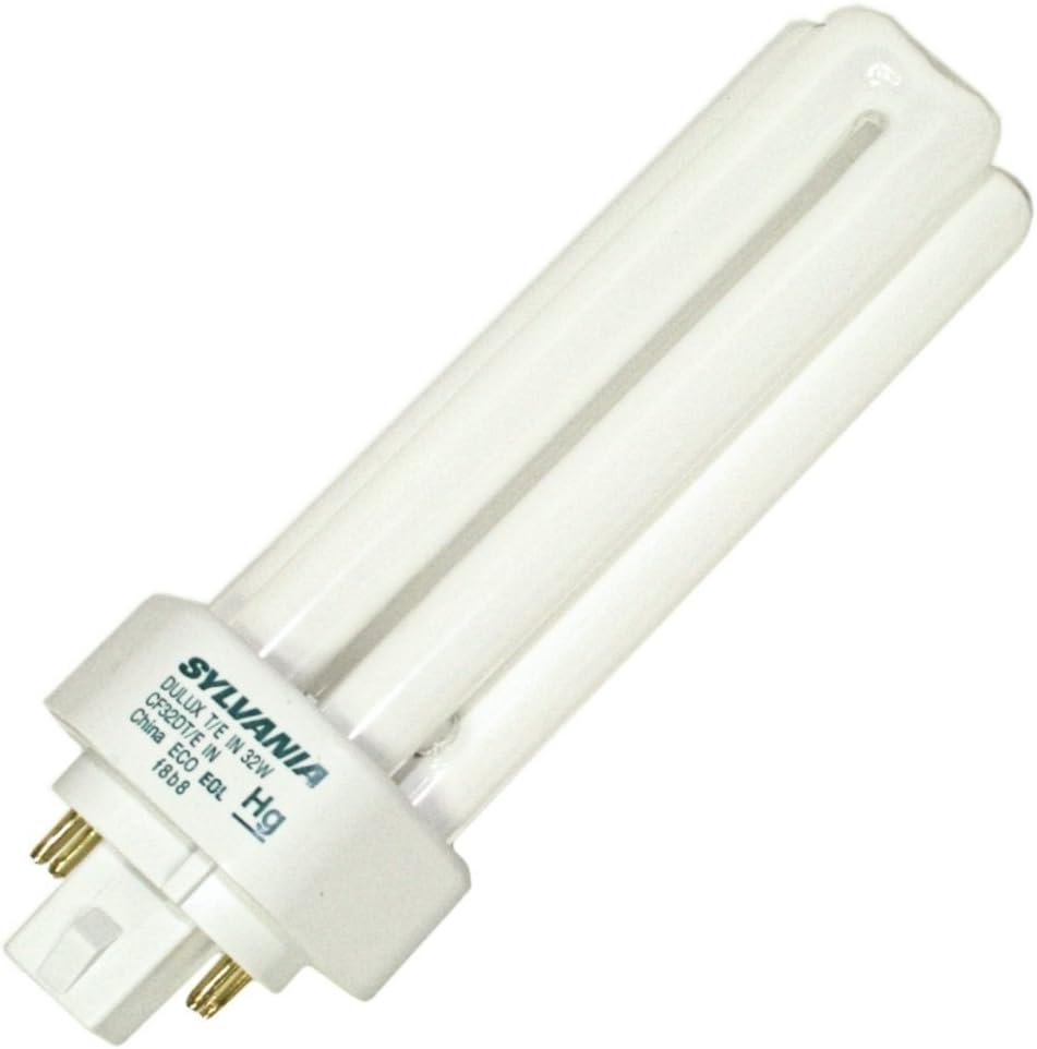 Sylvania 20884 CF32DT/E/830 32 watt Triple-Tube Compact Fluorescent Lamp, 4-Pin (GX24q-3) base, 3000K, 2400 lumens, 12,000hr life