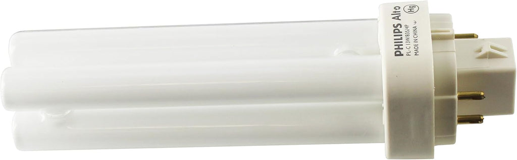 Philips 383273 PL-C13W/835/4P 13 watt Double-Tube Compact Fluorescent Lamp, 4-Pin (G24q-1) base, 3500K, 900 lumens, 12,000hr life