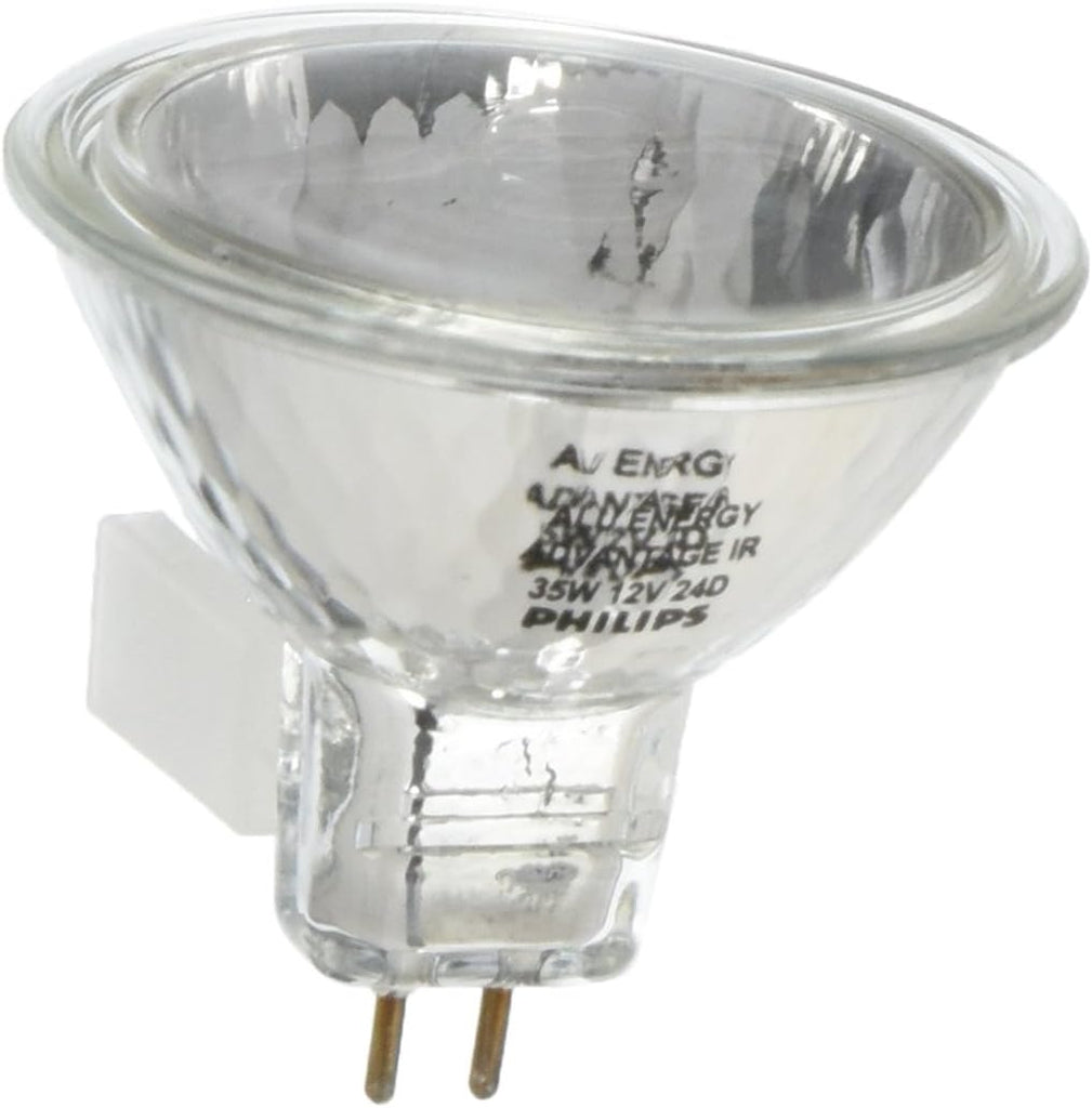 Philips 202671 Q35MRC16/IRC/NFL24 35 watt MR16 Halogen Reflector Lamp, Bi-Pin (GU5.3) base, 24º beam angle, 730 lumens, 5,000hr life, 12 volt. Not for sale in California: Not Title 20 Compliant. *Discontinued*