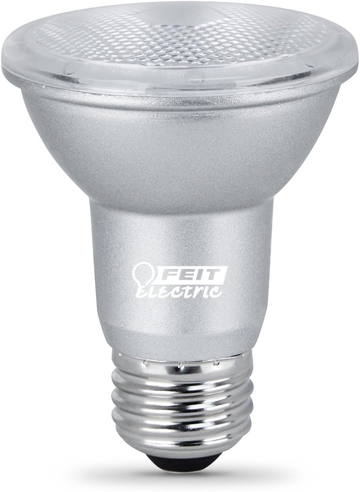 Feit 52155 PAR20DM/930CA LED 5WPAR20, 3000K, 450lm, 40* Beam spread, Dim, E26, 120v, 25,000 hr life. Equivalent to 50W incandescent.