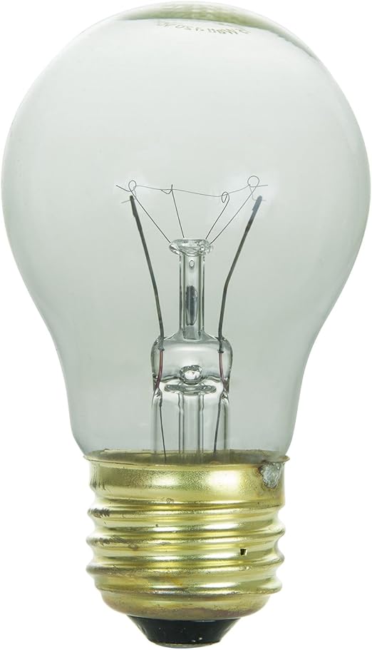 GE 47259 60A15/CL Clear 60 watt A15 Appliance Lamp, Medium (E26) base, 650 lumens, 1,500hr life, 120 volt. *Discontinued*