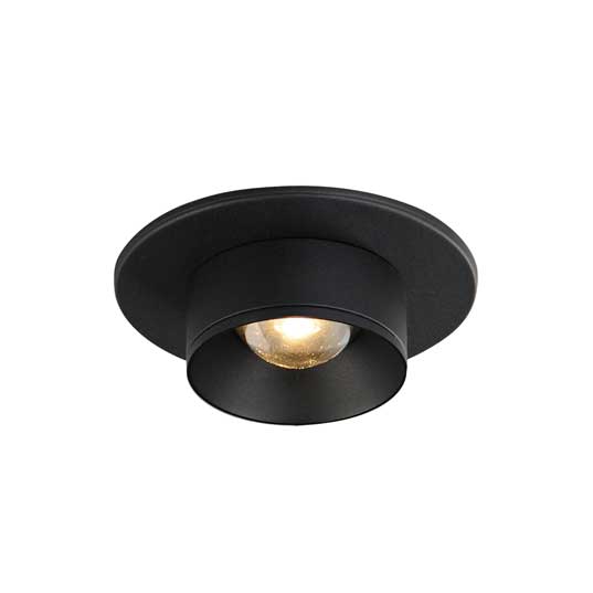 Maxim 86210BK 12w LED Caldera Mini Flush Mount, 3.25"w x 1.5"h, 3000K, 1200 lumens, 25,000hr life, 120-277 volt, Black Finish, Includes Mud-In Plate and Cover Plate, Triac Dimmable