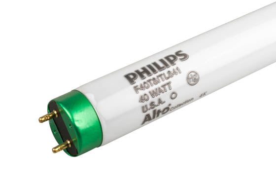 Philips 368472 F40T8/TL841 40 watt T8 Linear Fluorescent Lamp, 60in. length, Medium Bi-Pin (G13) base, 4100K, 3775 lumens, 20,000hr life