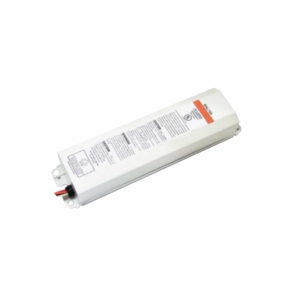 Isolite BAL-700TD-CEC 120-277 volt Fluorescent Emergency Ballast, Operates (1 or 2) F21T5, F17T8, F25T8, FC8T9, FC12T9, FBO32, FBO34, or operates (1) F28T5, F35T5, F24T5HO, F39T5HO, F28T8, F32T8, F40T8, F30T12, F34T12, F40T12, FT36DL, FT40DL, FT50DL, 700 lumen Output, T20 Compliant