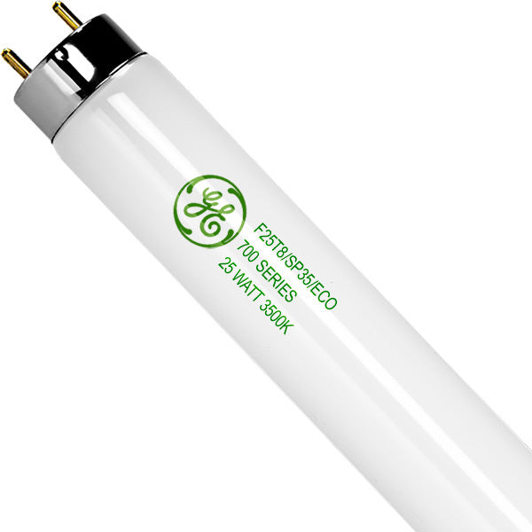 GE 45754 F25T8/SP35/ECO 25 watt T8 Linear Fluorescent Lamp, 36" length, Medium Bi-Pin (G13) base, 3500K, 2080 lumens, 30,000hr life