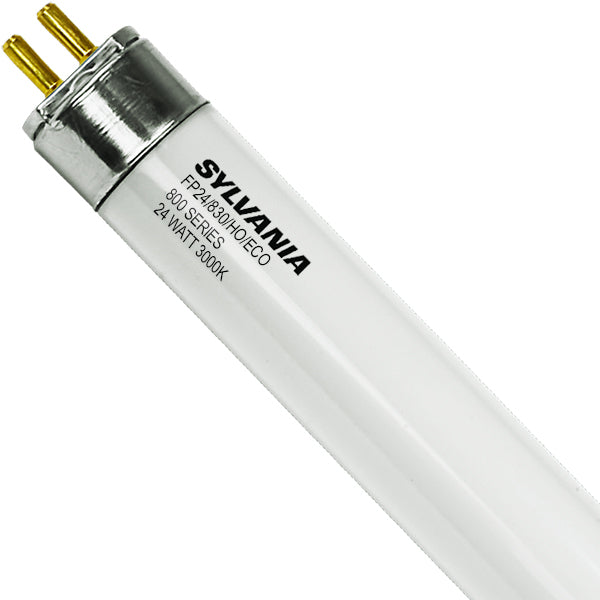 Sylvania 20928 FP24/830/HO/ECO 24 watt T5 Linear Fluorescent Lamp, 24" length, Mini Bi-Pin (G5) base, 3000K, 2000 lumens, 20,000hr life