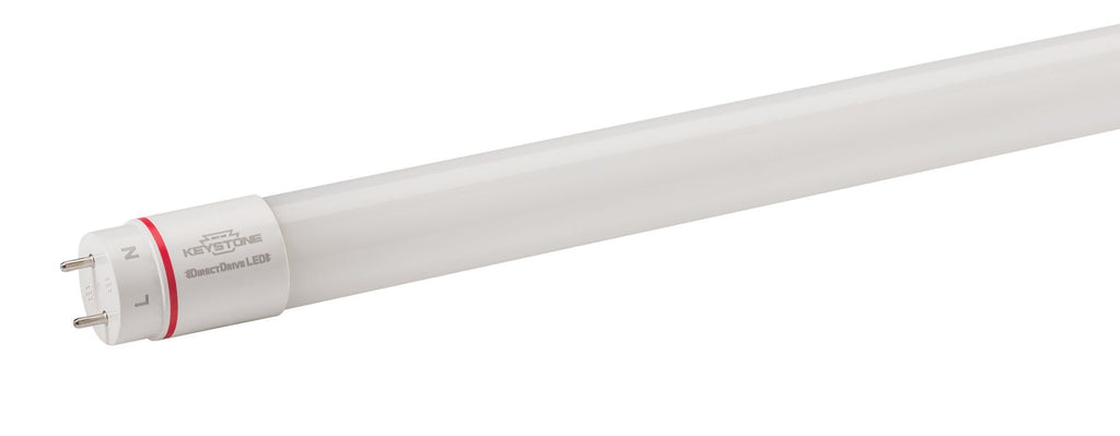 Keystone KT-LED15T8-48GC-850-D /G3-CP 15 watt T8 LED 48" Linear Tube Lamp, Medium Bi-Pin (G13) Base, 5000K, 1930 lumens, 50,000hr life, 120-277 Volt, Dimming, Ballast Bypass