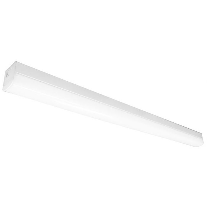 Westgate LSS-4FT-25W-MCT 25 watt LED Multi-Color Strip Fixture, 4' length, Ceiling/Suspension mount, 3500K/4000K/5000K, 3250 lumens, 50,000hr life, 120-277 volt, 0~10V Dimming, White Finish, Damp Rated