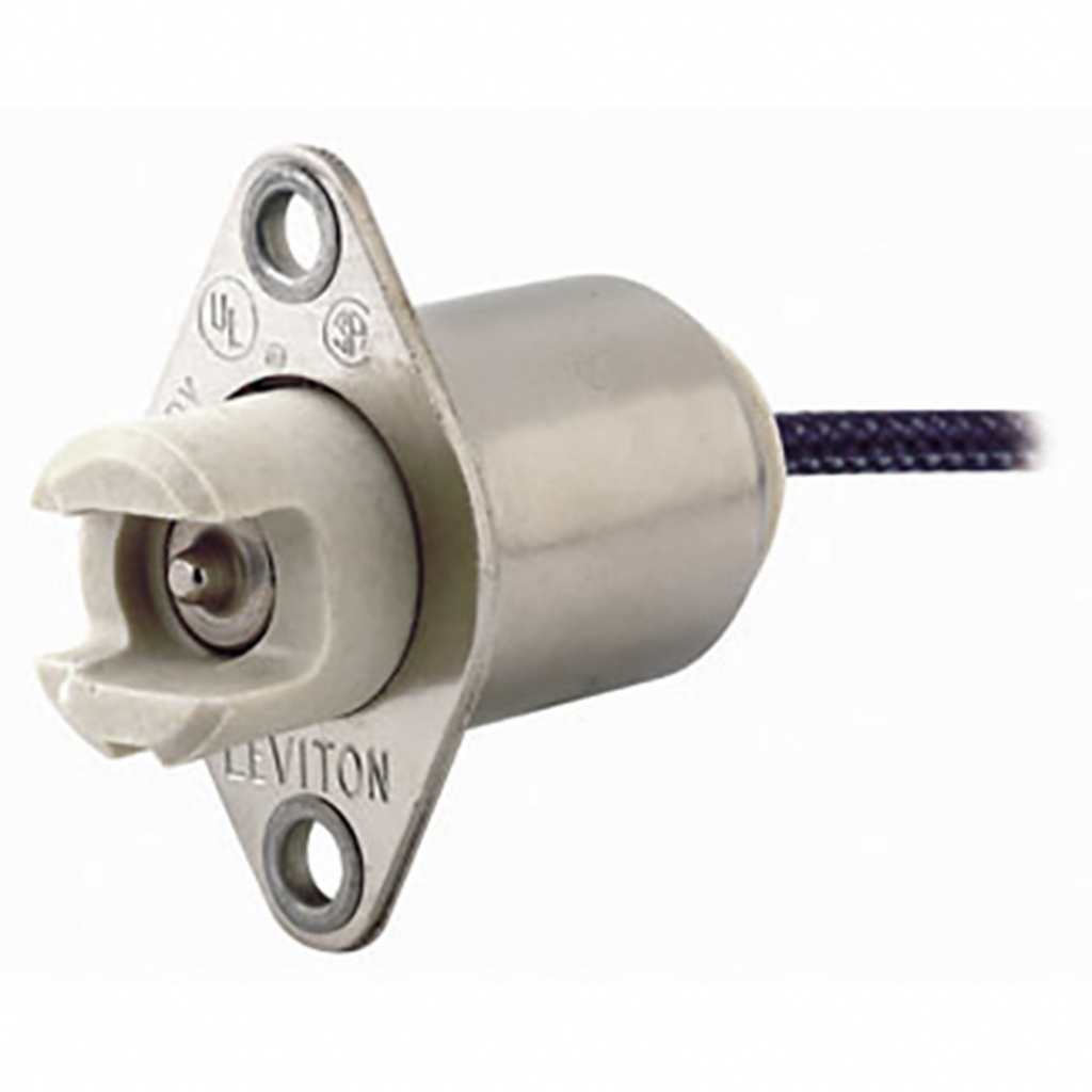 Leviton 003-00554-000 Flange Mount Double Ended Recessed (R7s/RX7s) base T3 Socket with 8in. leads