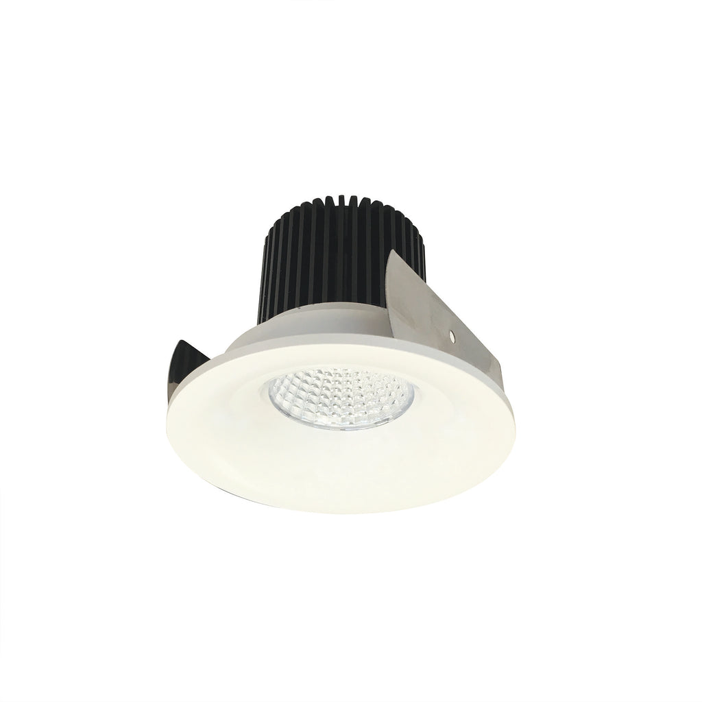 Nora NIOB-2RNB30XWW/10 14w LED 2" Iolite Round Bullnose Trim, 3000K, 1000 lumens, 90 CRI, 50,000hr life, 120-277 volt, White Finish, Dimmable