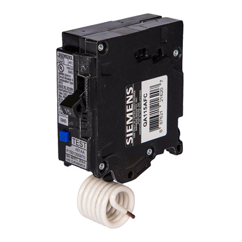 Siemens QA115AFC 15 Amp Arc Fault Circuit Breaker, 120V, Single Pole, Push-On