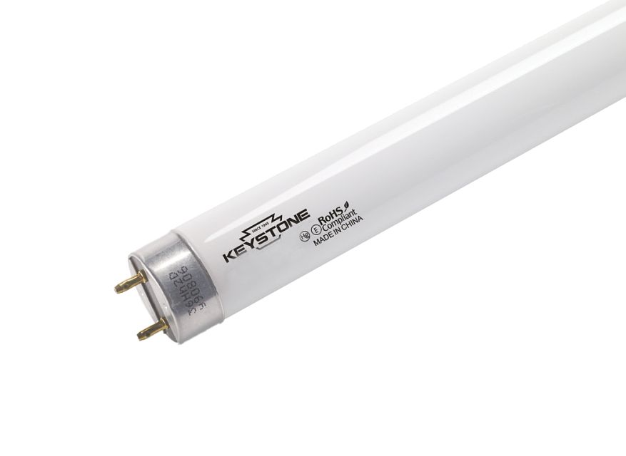 Keystone KTL-F25T8ES-841-HP-DP, Linear fluorescent lamp, 48", 25W T8, 4100K, 85CRI, 2500 lumens, G13 medium bi-pin