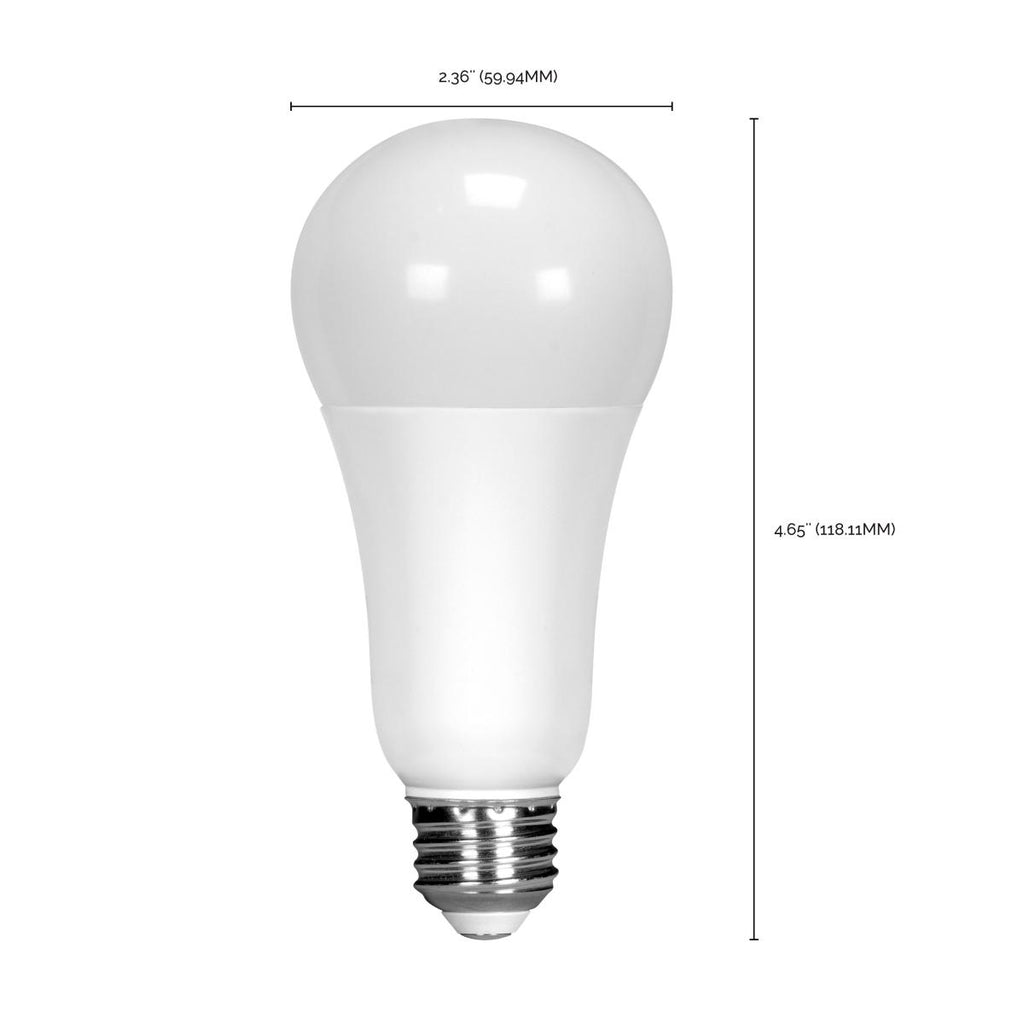 Satco S28486 16.5A19LED/940/120V 16.5 A19 LED Lamp, Medium (E26) Base, 4000K, 1600 lumens, 25,000hr life, 120 Volt, Dimming