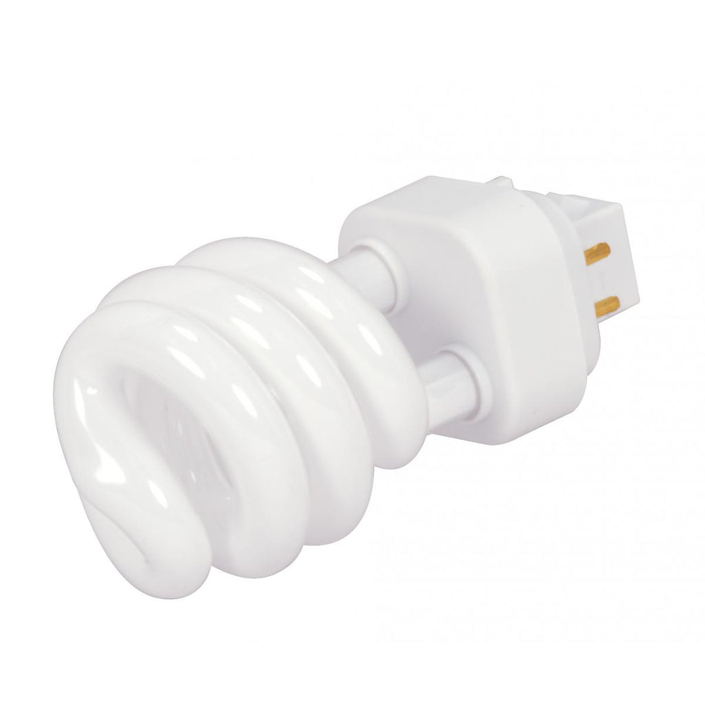 Satco S4438 CFL13/27/T3-4P 13 watt Spiral Compact Fluorescent Lamp to replace 60W Inc., 4-Pin (G24q-1) base, 2700K, 850 lumens, 10,000hr life, 120 volt