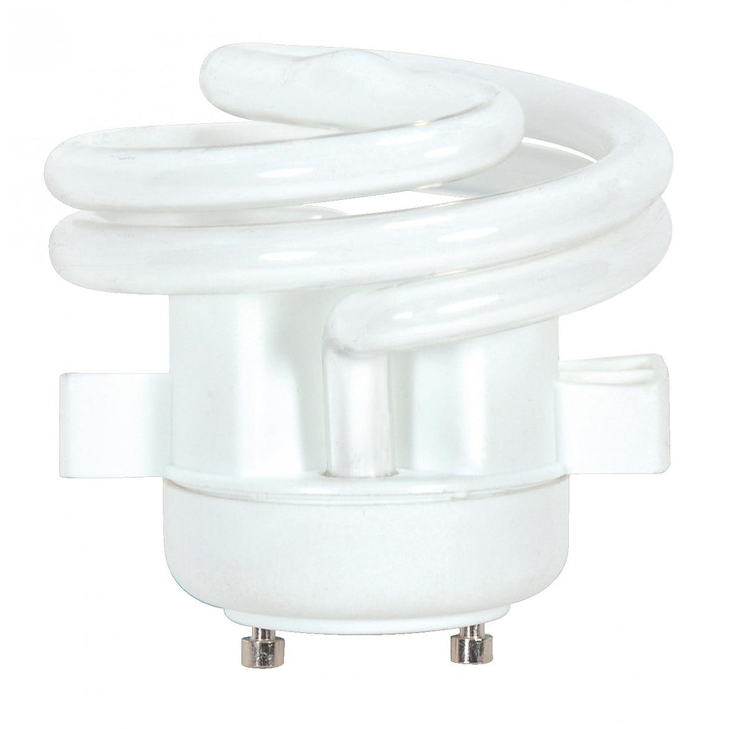 Satco S8227 13T2GU24/27/Squat 13 watt Low-Profile Self-Ballasted Spiral Compact Fluorescent Squat Lamp, Bi-Pin (GU24) base, 2700K, 850 lumens, 10,000hr life, 120 volt, Non-Dimmable