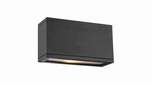 WAC Lighting WS-W2510-BK 30w LED Rubix Wall Light, 10"w x 5-3/8"h x 3-7/8" ext, 3000K, 90 CRI, 1385 lumens, 50,000hr life, 120-277 volt, Black Finish, Dimmable